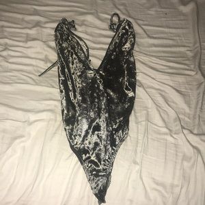 Green Velvet Bodysuit